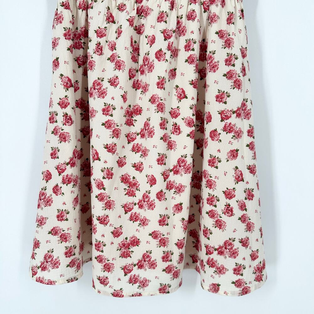REVOLVE Superdown Heidi Mini Dress Floral Off The Shoulder Smocked Fit and Flare - Picture 7 of 13